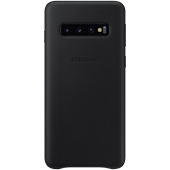 Samsung Galaxy S10 Leather Cover - Black