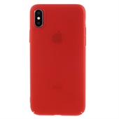 Rubberized Matte Cover til iPhone X - Red