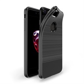 Carbon Fiber  TPU-cover til iPhone 7/8 - Black