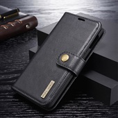 2-in-1 Split Leather Wallet for Samsung Galaxy S10e - Black
