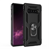 Armor Cover with Rotating Ring for Samsung Galaxy S10 Plus - Black