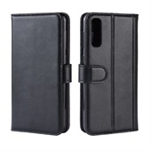 Leather Wallet for Samsung A51 - Black