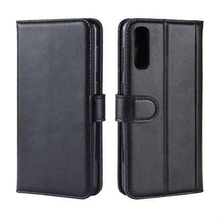 Leather Wallet for Samsung A51 Black