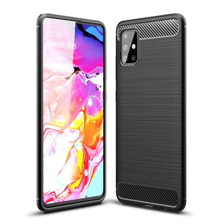 Fibre Brushed Case for Samsung A51 - Black