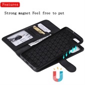 2in1 Split Leather Wallet for Samsung A51 Black
