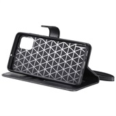 2in1 Split Leather Wallet for Samsung A51 Black