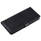 2-in-1 Split Leather Wallet for A71 - Black