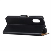 Leather Wallet for Samsung Xcover Pro Black