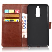 Horse PU Leather Wallet til Mate 10 Lite Brun