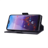 Book 2i1 Leather Wallet til Huawei P20 Pro Black