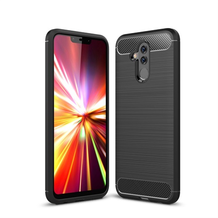 Fibre Brushed Cover til Huawei Mate 20 - Black