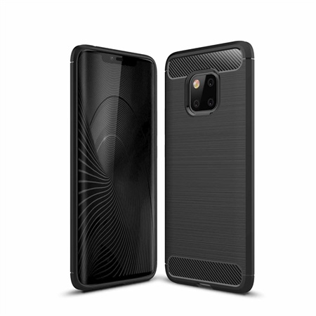 Fibre Brushed Cover til Huawei Mate 20 Pro - Black