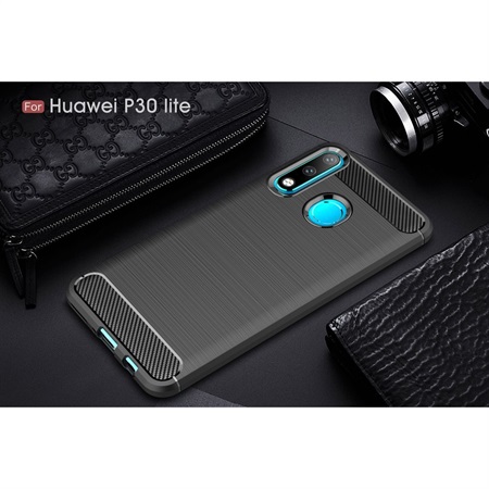 Carbon Fibre Brushed Cover til P30 Lite Black