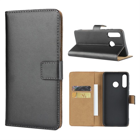 Leather Wallet til Huawei P30 Lite Black