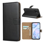 Leather Wallet for Huawei P40 Lite - Black