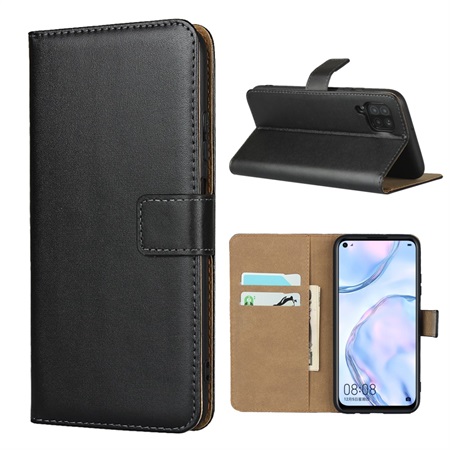 Leather Wallet for Huawei P40 Lite Black