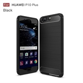Carbon Fibre TPU Cover til Huawei P10 Plus - Black