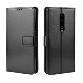 Horse Leather Wallet for OnePlus 7 Pro Black