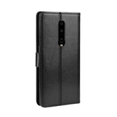 Horse Leather Wallet for OnePlus 7 Pro Black