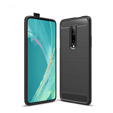 Fibre Brushed Cover for OnePlus 7 Pro - Black
