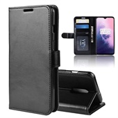 Crazy Horse Leather Wallet for OnePlus 7 Black