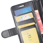 Crazy Horse Leather Wallet for OnePlus 7 Black