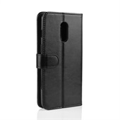 Crazy Horse Leather Wallet for OnePlus 7 Black