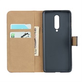 Leather Wallet for Oneplus 8 Black