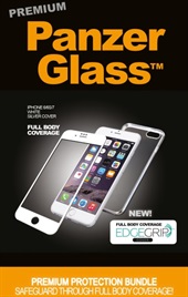 PanzerGlass PREMIUM iPhone 6/6s/7 White + silver EdgeGrip cover