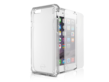 ITSKINS cover og beskyttelsesglas til iPhone 6/6S - tranparent