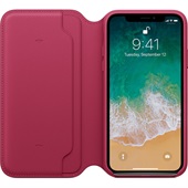 Leather Folio Berry til iPhone X