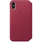 Leather Folio Berry til iPhone X