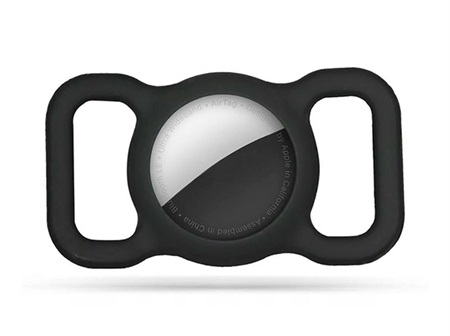 AirTag Tech-Protect silikoneetui til kæledyr Sort