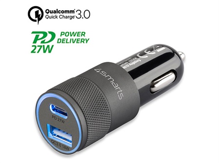 Car Charger Rapid+ 27W with Quick Charge, PD