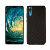 Carbon Fiber TPU  cover til  Huawei P20 Black