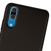 Carbon Fiber TPU  cover til  Huawei P20 Black