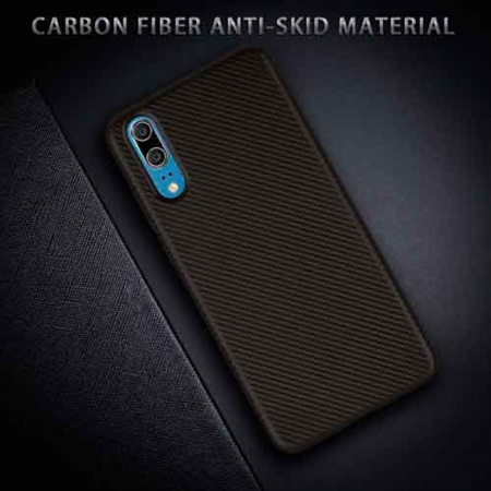 Carbon Fiber TPU  cover til  Huawei P20 Black