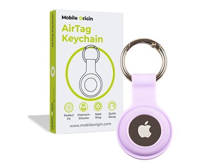 Mobile Origin AirTag KeyChain purple