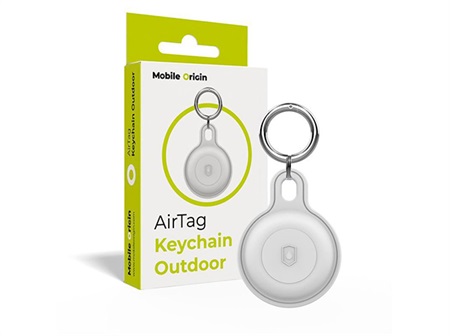Mobile Origin AirTag Outdoor KeyChain white