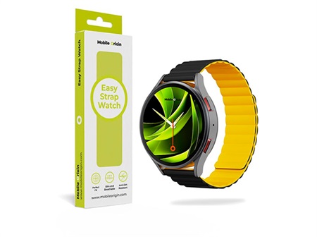 Easy Strap Magnetic Watch 20mm Black/Yellow