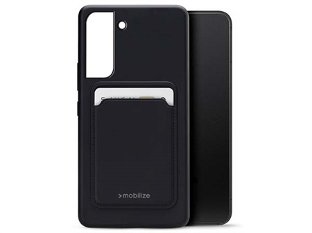 Rubber Gelly Card Case Samsung S22 Black