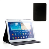 Samsung Galaxy Tab 3 10.1  PU-leather Folio Case Cover Stand - Black