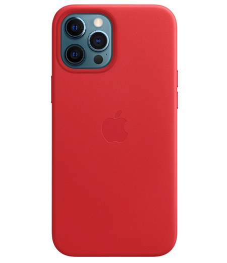 Læder-etui med MagSafe til iPhone 12/12 Pro – (PRODUCT)RED