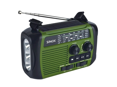 Sinox Bluetooth nødradio. Grøn