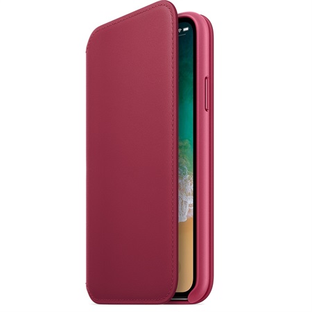Leather Folio Berry til iPhone X