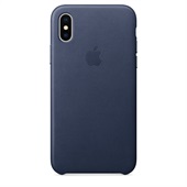 Apple Leather Case Midnight Blue til iPhone X