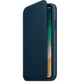 Apple Leather Folio Cosmos Blue til iPhone X