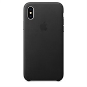 Apple Leather Case Black til iPhone X