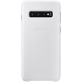 Samsung Galaxy S10 Leather Cover - White
