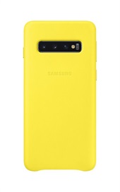 Samsung Galaxy S10 Leather Cover - Yellow
